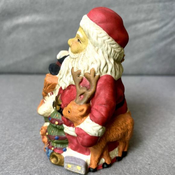 Home Trends Santa Snowman Christmas Porcelain Dinner Bell Ornament Decoration - Picture 2 of 7